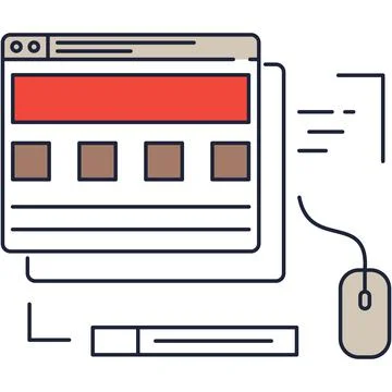 Digital computer open online document icon vector Ilustración de archivo