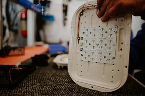 Digital computer PC technology and electronic industry manufacturing and pr.. Stock Photos