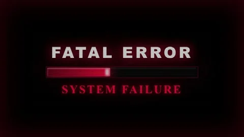 Digital Computer Screen Animation of System Loading and Fatal Error. Stock Footage 332948938