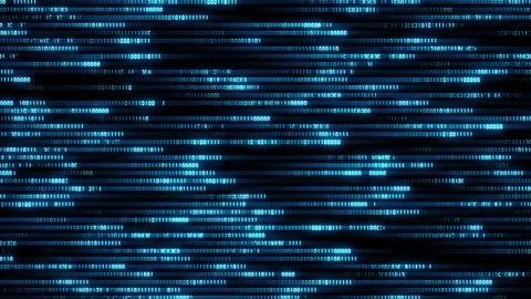 Digital Computer Screen Coding Concept and Dynamic Tech Background Stock Footage 335556987