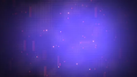 Digital computer screen with geometric elements and glitch effect Stock Footage 233400036