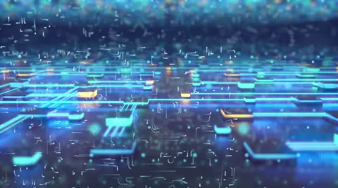 Digital Computer Space (LOOP) 스톡 동영상 41816243