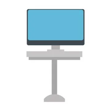 Digital computer on table vector design 스톡 일러스트