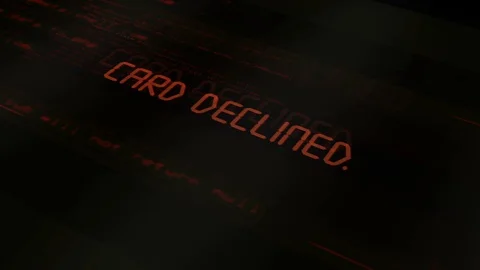 Digital computer typography series - Card Declined Stock Footage 90682234