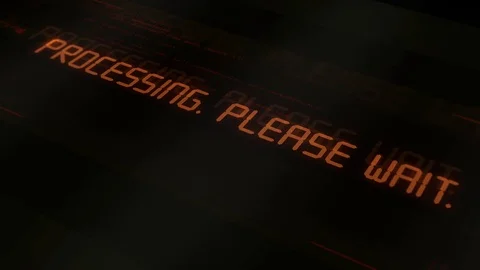 Digital computer typography series - Processing. Please Wait. 스톡 동영상 90682245