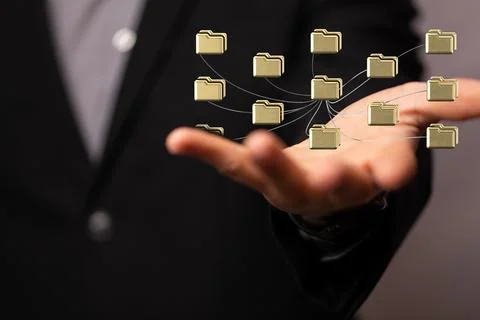 Digital concept of cloud computing and technology connection Stock-Fotos