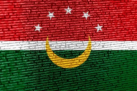 Digital concept with the flag of Maghreb on a tech background. Maghreb in the Illustration