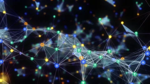 Digital Conections Crypto Coins Stock Footage 236742193