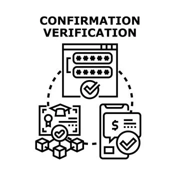 Digital confirmation verification process for secure access イラスト素材