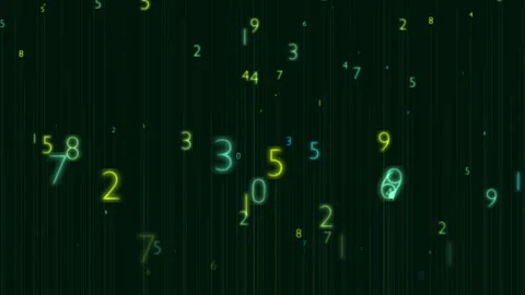 Digital Conne of Numbers Abstract Data Stream in Cyber Space Stock Footage 317750874