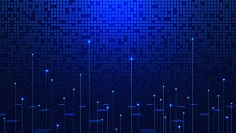 Digital connection and communication technology. Illustrazione stock