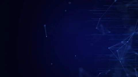 Digital connection background with abstract blue network lines and glowing . Stock Footage 312954255