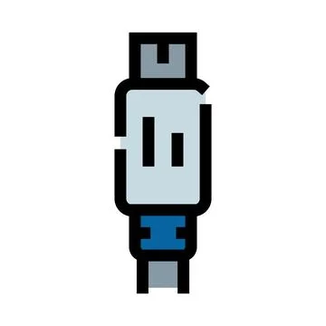Digital connection cable transmitting data technology icon Illustrazione stock