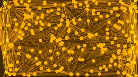 Digital connection map: Abstract flowing nodes demonstrating big data netwo.. Stock Footage 339490256