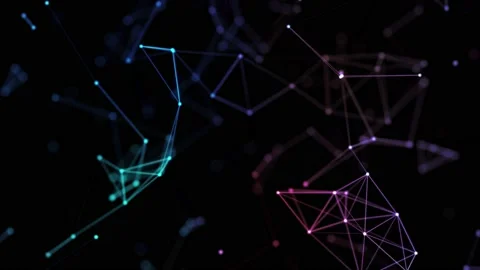 Digital connection moving dots and lines transform. Network connection structure 스톡 동영상 144820996