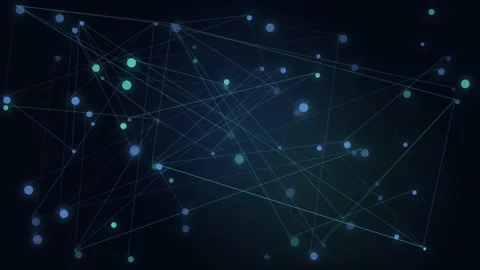 Digital connection network with nodes and lines on dark backdrop Stock Footage 336994628