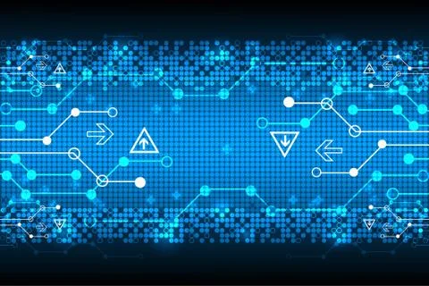 Digital connection scheme. Stock Illustration