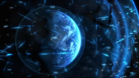 Digital Connections Of Earth Stock Footage 259644328