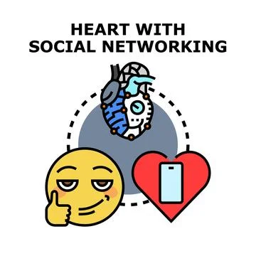 Digital connections forming social network concept Stock Illustration