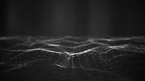 Digital Connections Plexus Terrain or Field Loop Background Animation Stock Footage 140564183