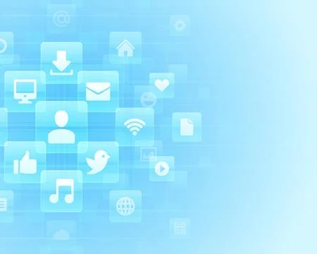 Digital Connectivity Concept With Blue Abstract Background Stock Illustration