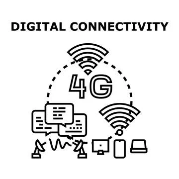 Digital connectivity concept establishing global wireless network Stock Illustration