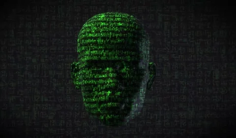 Digital Consciousness: AI Profile &amp; Security Vídeo Stock 339270550