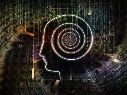 Digital Consciousness 스톡 일러스트