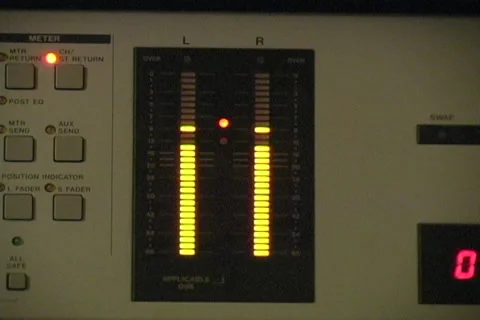 Digital Console Level Meter 動画素材 33716445