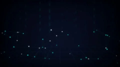 Digital constellation network nodes seamless loop motion background Stock Footage 344799325
