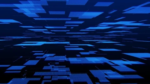 Digital Construction Dot Moving Flow Data Communication Technology Motion. Stock Footage 110626329