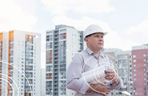 Digital construction technology concept 写真素材