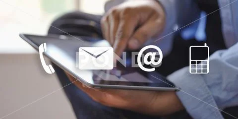Digital CONTACT US (Customer Support Hotline people CONNECT ). Stock Photos