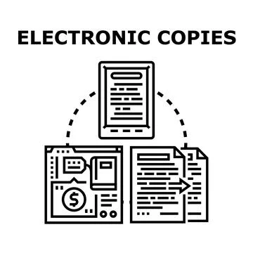 Digital content and document transfer concept Stock Illustration