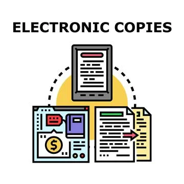 Digital content and document transfer concept Stock Illustration