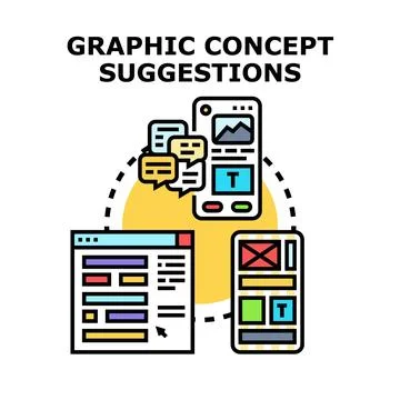 Digital content and website development concept visualizing Stock Illustration