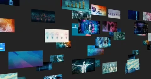 Digital Content Concept on the Internet as Background Stock Footage 141830875