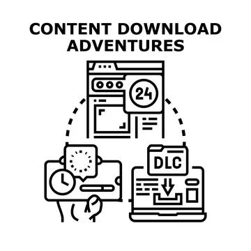 Digital content downloading across multiple devices Illustrazione stock