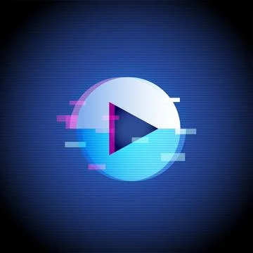 Digital Content Glitch Technology Background Stock Illustration