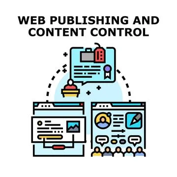 Digital content management creating online publication strategies Stockillustratie