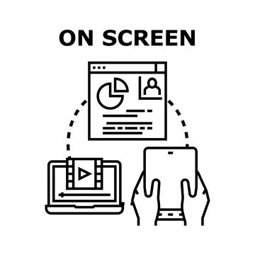 Digital content sharing across devices concept Stock Illustration