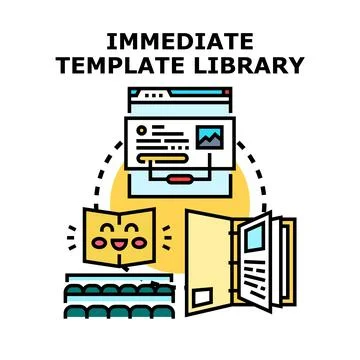 Digital content template library creating new documents Stockillustratie