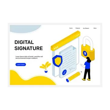 Digital Contract Stock Illustration