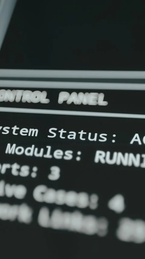 Digital control panel from a Police Database Stock Footage 332466396