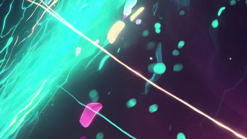 Digital control screen with signal flickers and flow lines Stock Footage 309544755