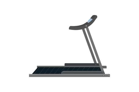 Digital controlled treadmill. Modern cardio trainer for sports running active Stock Illustration