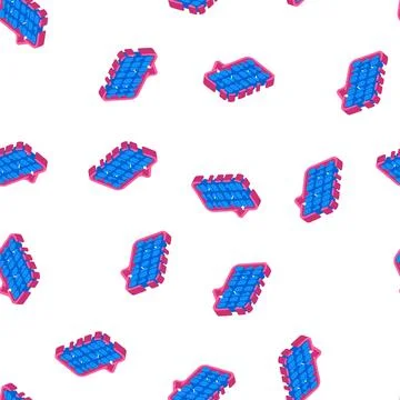 Digital conversation isometric icon seamless pattern Stock Illustration