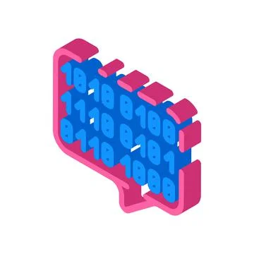 Digital conversation isometric icon vector illustration 스톡 일러스트