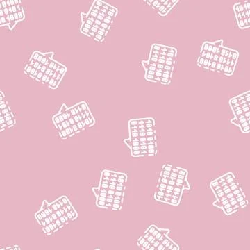 Digital conversation line vector seamless pattern イラスト素材