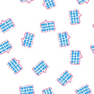 Digital conversation vector seamless pattern 스톡 일러스트